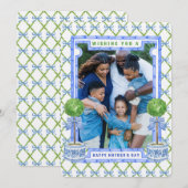 Chinoiserie Topiary Carte photo de la fête des mèr (Devant / Derrière)