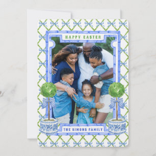 Chinoiserie Topiary Carte photo de Pâques