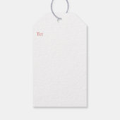 Chinoiserie Topiary Custom Christmas Cadeaulabel (Achterkant)