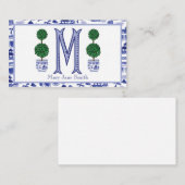 Chinoiserie Topiary Enclosure Cards Informatiekaartje (Voorkant / Achterkant)