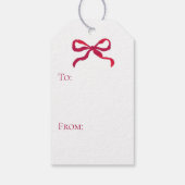 Chinoiserie Topiary Kerstmis, Blauw Wit Vakantie Cadeaulabel (Achterkant)