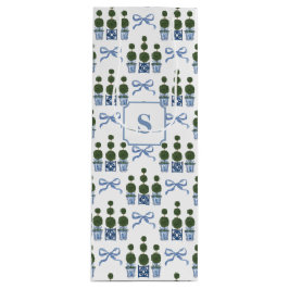 Chinoiserie Topiary Tree Blue Bow Wijn Cadeautas