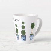 Chinoiserie Topiary Tree Trio Keramiek Latte Mok (Rechterhoek)