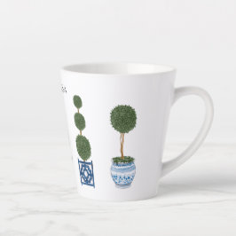 Chinoiserie Topiary Tree Trio Keramiek Latte Mok