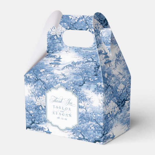 Chinoiserie Trouwpatroon Dank u ID1094 Bedankdoosjes (Voorkant Zijde)