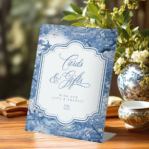 Chinoiserie Trouwpatroon Kaarten & Geschenken ID10 Reclamebord Met Voetstuk