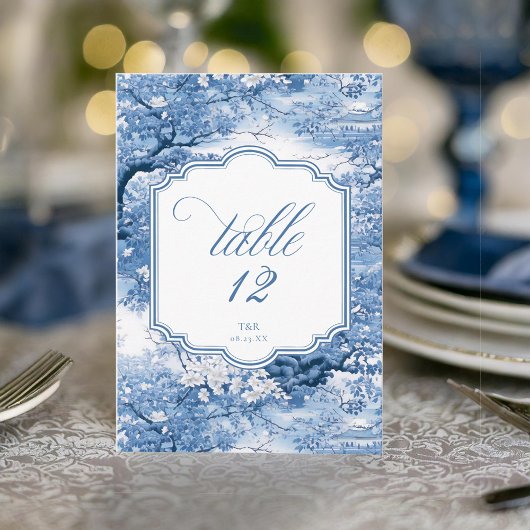 Chinoiserie Trouwpatroon Tafelnummers ID1094