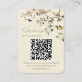 Chinoiserie Trouwwebsite RSVP QR Code  Informatiekaartje (Voorkant)