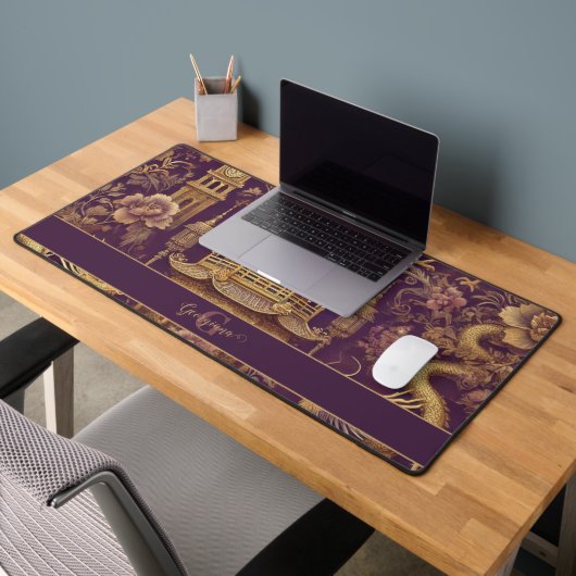 Chinoiserie Victorienne Personalisée Purple & Gold (Bureau 2)
