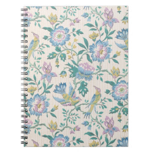 Chinoiserie Vintage Vogel Bloem Motief in Pastelti Notitieboek