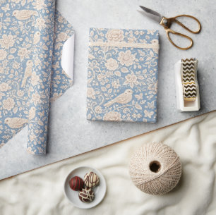 Chinoiserie Vogel- en Bloem Naadloos Patroon Cadeaupapier