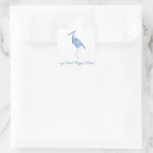 Chinoiserie Waterverf Blue Heron Gift Stickers (Tas)