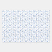 Chinoiserie Waterverf Blue Heron Wrapping Paper (Voorkant)