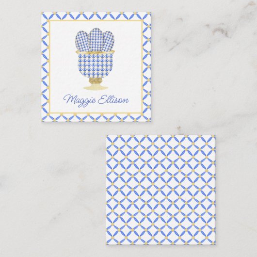 Chinoiserie Waterverf Chic Eggs Gift Enclosure Notitiekaartje (Voorkant / Achterkant)