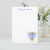 Chinoiserie Waterverf Chic Vaas Bedankkaart (Staand voorkant)