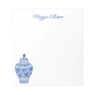 Chinoiserie Waterverf Ginger Jar Notepad Notitieblok