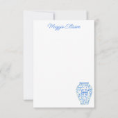 Chinoiserie Waterverf Ginger Vase Note Cards Bedankkaart (Voorkant)