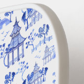 Chinoiserie Waterverf Pagoda Pattern Monogram Pickleball Paddle (Links Detail)
