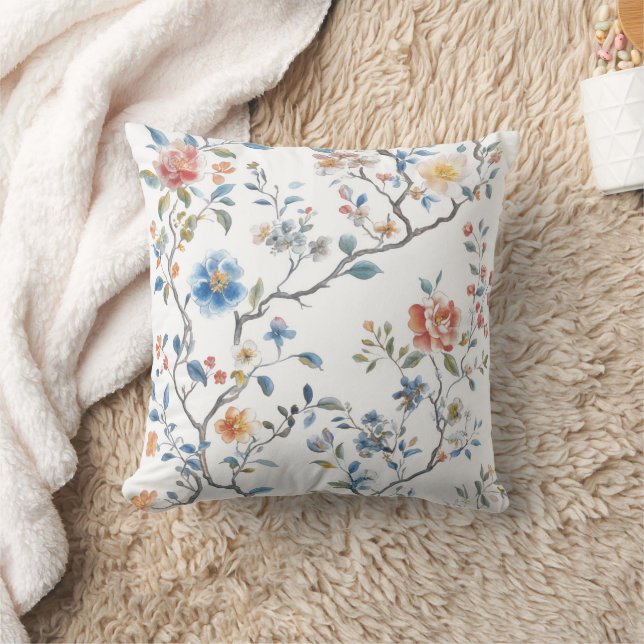 Chinoiserie Waterverf Pattern Kussen (Deken)