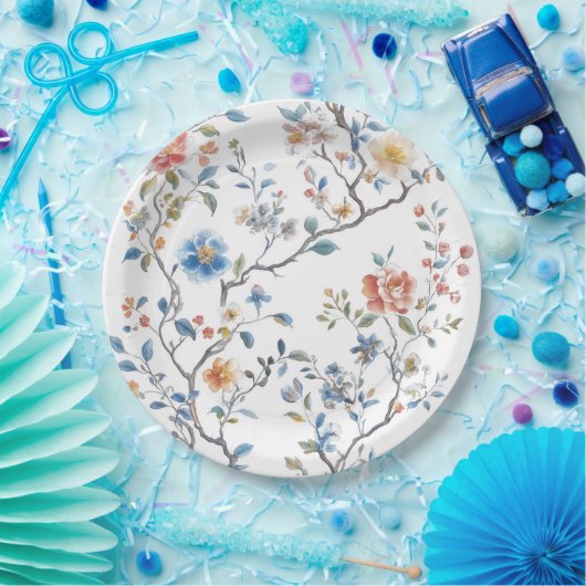 Chinoiserie Waterverf Pattern Papieren Bordje (Feest)