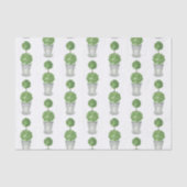 Chinoiserie Waterverf Topiary Tissuepapier (Voorkant)