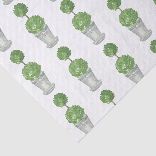 Chinoiserie Waterverf Topiary Tissuepapier (Detail)