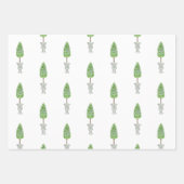 Chinoiserie Waterverf Topiary Wrapping Paper (Voorkant 3)