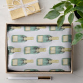 Chinoiserie Waterverf Wine Champagne Bottle Tissuepapier (Geschenk)