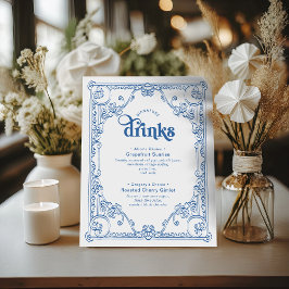  Chinoiserie Wedding Signature Drinken Reclamebord Met Voetstuk