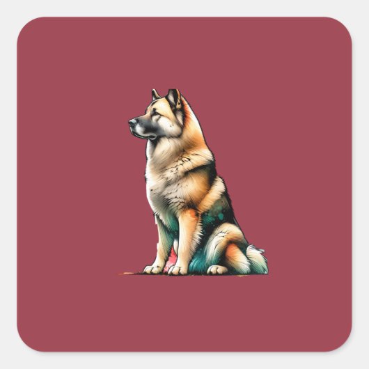 Chinook Dog Vierkante Sticker (Voorkant)