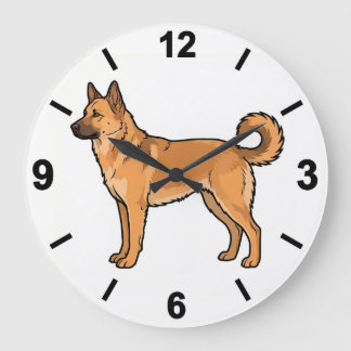 Chinook Dog Wall Clock Northern Pet Decor Grote Klok