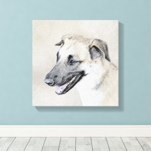 Chinook (Dropped Ears) schilderen - Oorspronkelijk Canvas Afdruk (Insitu (Houten vloer))