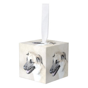 Chinook (Dropped Ears) schilderen - Oorspronkelijk Kubus Ornament