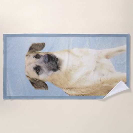 Chinook (Dropped Ears) schilderen - Oorspronkelijk Strandlaken (Voorkant)