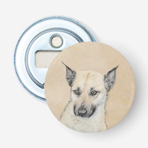 Chinook (gepunte oortjes) schilderen - oorspronkel button flesopener