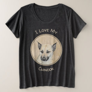 Chinook (gepunte oortjes) schilderen - oorspronkel grote maat t-shirt