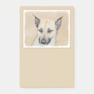 Chinook (gepunte oortjes) schilderen - oorspronkel post-it® notes