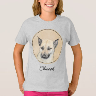 Chinook (gepunte oortjes) schilderen - oorspronkel t-shirt