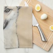 Chinook (gepunte oortjes) schilderen - oorspronkel theedoek (Quarter Fold)