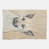 Chinook (gepunte oortjes) schilderen - oorspronkel theedoek (Horizontaal)