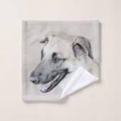 Chinook (Helikopter ars) schilderen - hond kunst Bad Handdoek (Wasdoekje)