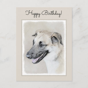 Chinook (Helikopter ars) schilderen - hond kunst Briefkaart