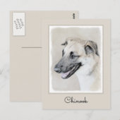 Chinook (Helikopter ars) schilderen - hond kunst Briefkaart (Voorkant / Achterkant)