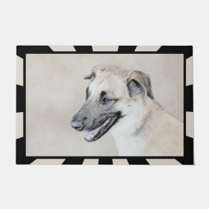 Chinook (Helikopter ars) schilderen - hond kunst Deurmat