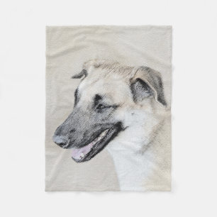 Chinook (Helikopter ars) schilderen - hond kunst Fleece Deken