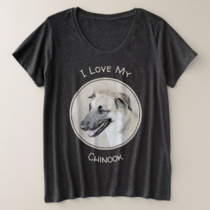 Chinook (Helikopter ars) schilderen - hond kunst Grote Maat T-shirt
