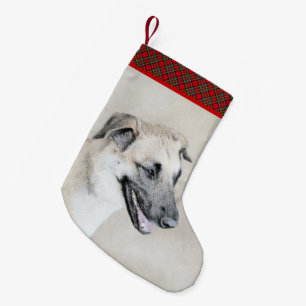 Chinook (Helikopter ars) schilderen - hond kunst Kleine Kerstsok