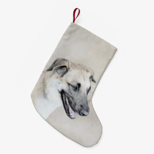 Chinook (Helikopter ars) schilderen - hond kunst Kleine Kerstsok