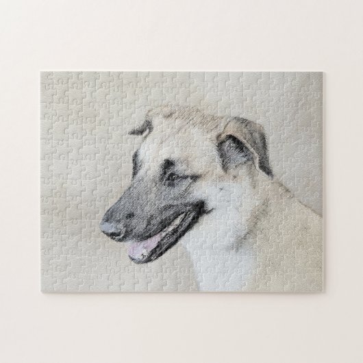 Chinook (Helikopter ars) schilderen - hond kunst Legpuzzel (Horizontaal)