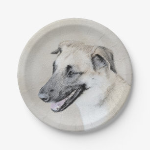 Chinook (Helikopter ars) schilderen - hond kunst Papieren Bordje